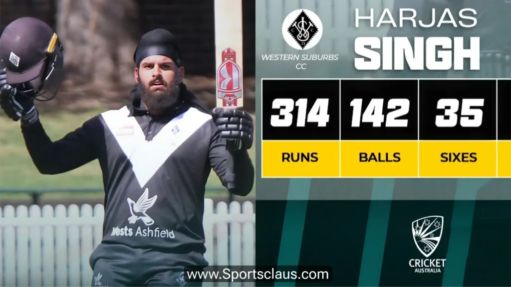 Harjas Singh scored 341 in 141 deliveries in a 50-over game