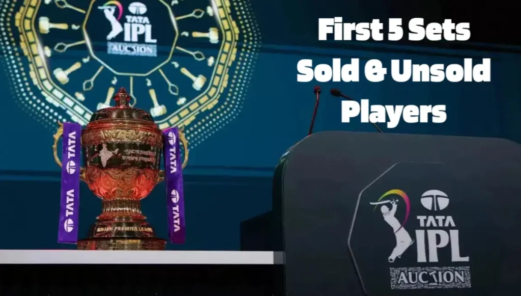 IPL 2026 Auction First 5 Sets All Sold & Unsold Players List With Price