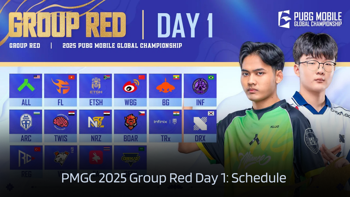 PMGC 2025 Group Red Day 1 Schedule